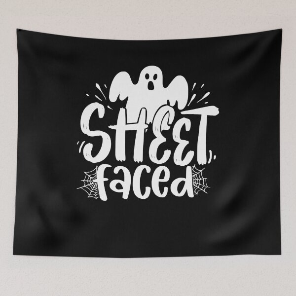 Item preview, Sheet Faced Funny Halloween Design designed and sold by PNGShop.