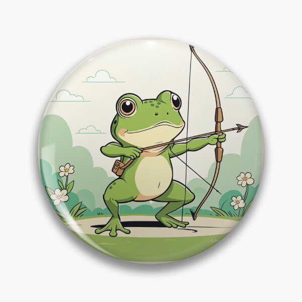 Item preview, Green Archer Frog with Arrow designed and sold by Atlantico54.