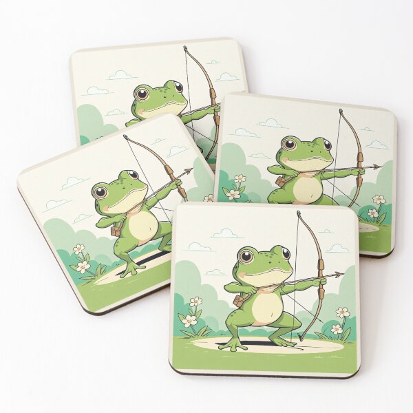 Item preview, Green Archer Frog with Arrow designed and sold by Atlantico54.