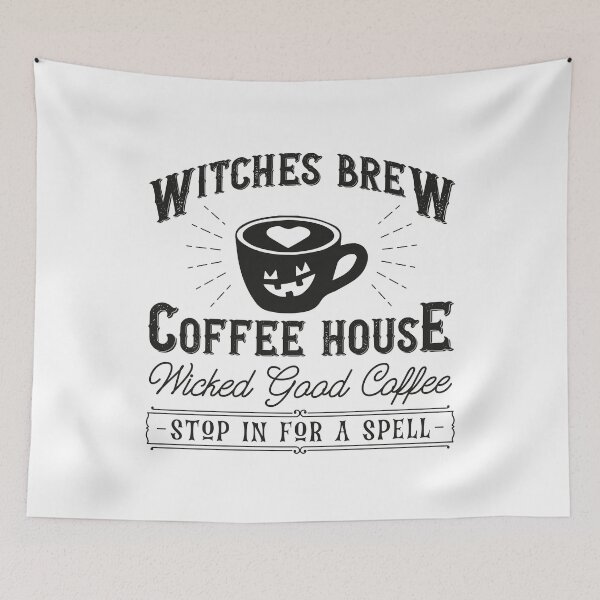 Item preview, Witches brew coffee house vintage sign designed and sold by CleanDecor.