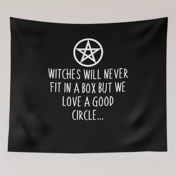 Item preview, Witches Will Never Fit In The Box But We Love a Good Circle Funny Halloween Design designed and sold by PNGShop.