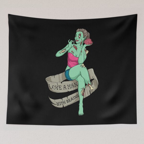 Item preview, Love A Man With Brains Funny Halloween Design designed and sold by PNGShop.