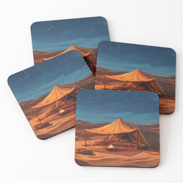 Item preview, Cosy Holidays Art Inspired by Idyllic holiday scenes Cosy Desert Tent designed and sold by CDC40.