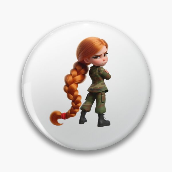 Item preview, Serious Girl with Long Red Braid in Soldier's Outfit designed and sold by Hungry-Murphy.