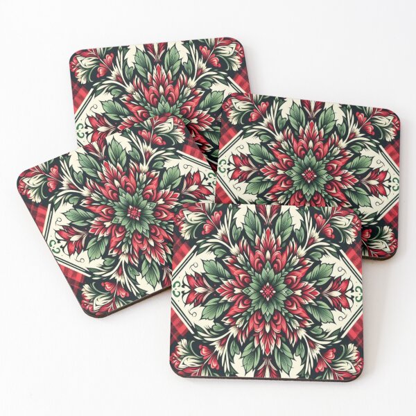 Item preview, Poinsettia Pattern designed and sold by Spike The Punch Design Co..
