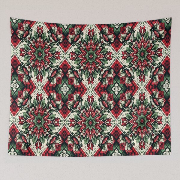 Item preview, Poinsettia Pattern designed and sold by Spike The Punch Design Co..