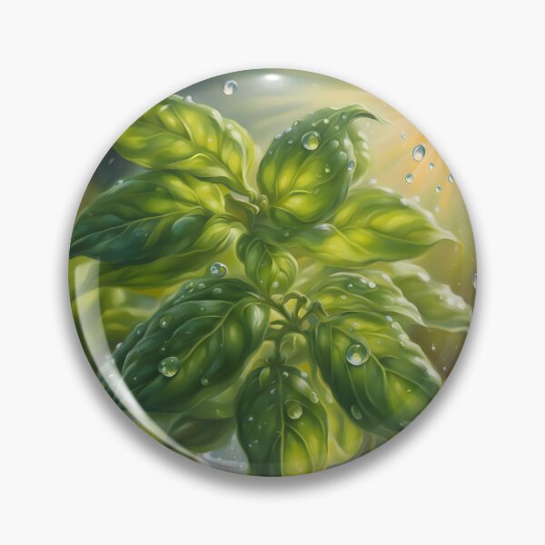 Item preview, Fresh Basil in Glass Vase designed and sold by CalmnessbyChoice.