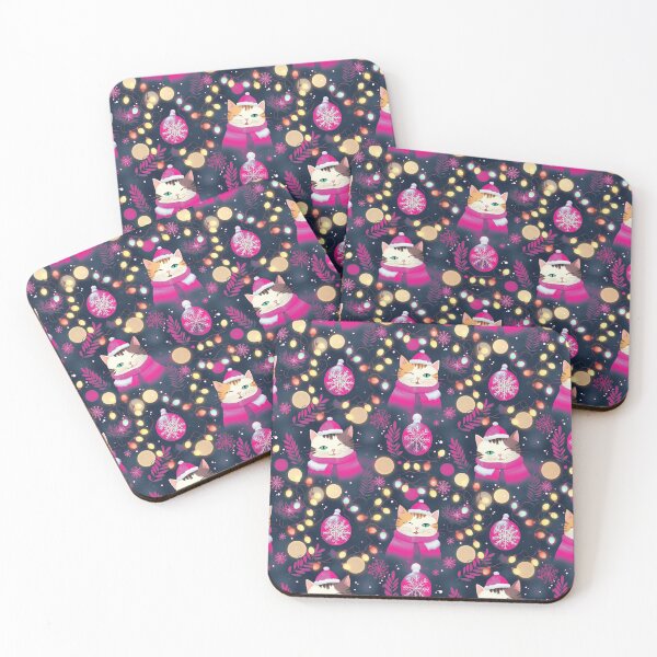 Item preview, Pink Christmas Lights Cat Pattern | Matching Family Winter Outfit designed and sold by PinkGoddessLove.