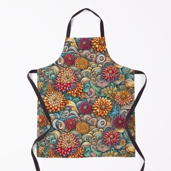 Item preview, Night Cafe AI Multicolored Dahlias designed and sold by wolfepaw.