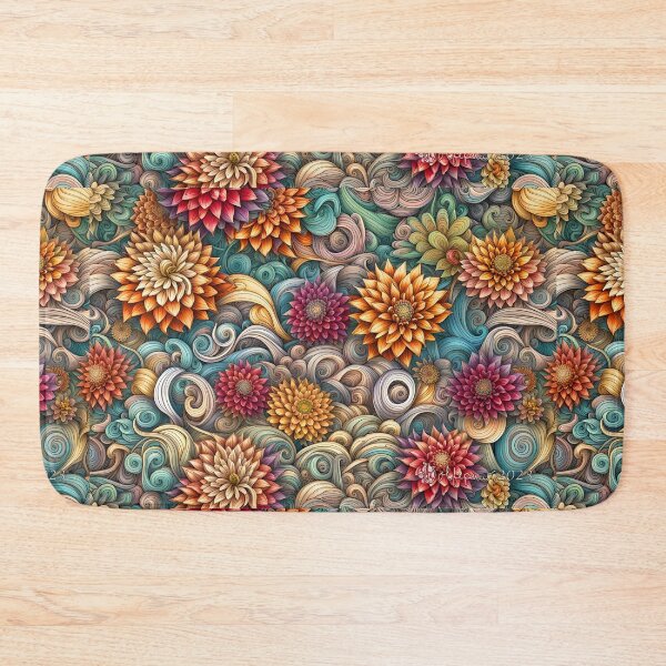 Item preview, Night Cafe AI Multicolored Dahlias designed and sold by wolfepaw.