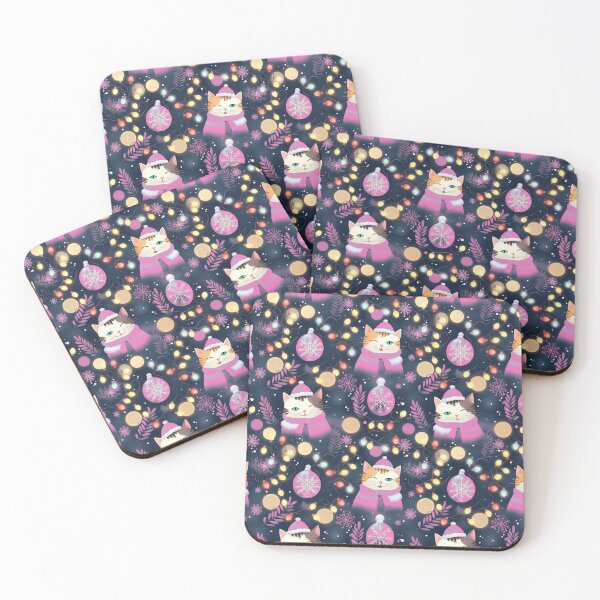 Item preview, Pink Christmas Lights Cat Pattern | Matching Family Winter Outfit designed and sold by PinkGoddessLove.