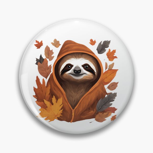 Item preview, Cozy sloth enjoying autumn vibes designed and sold by katgosnice.