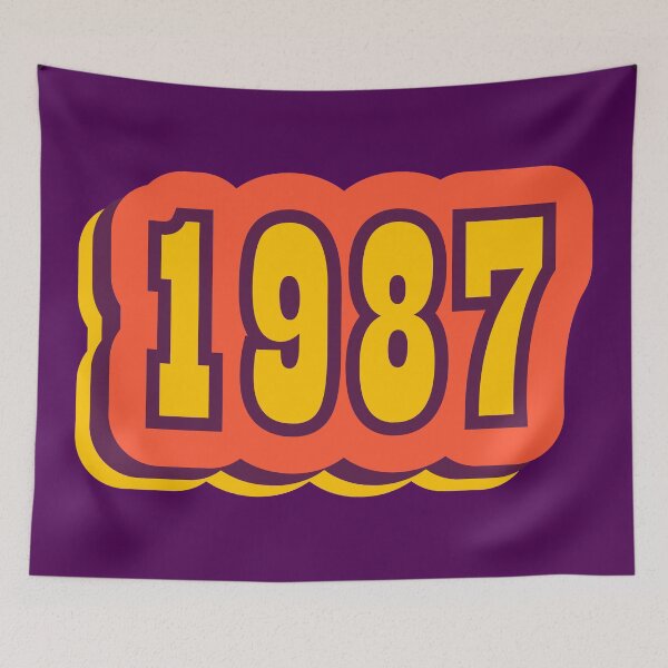 Item preview, 1987 Retro Typography, Vintage Birth Year Style designed and sold by ArtNoveltee.