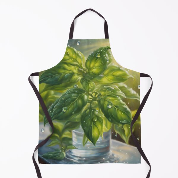 Item preview, Fresh Basil in Glass Vase designed and sold by CalmnessbyChoice.