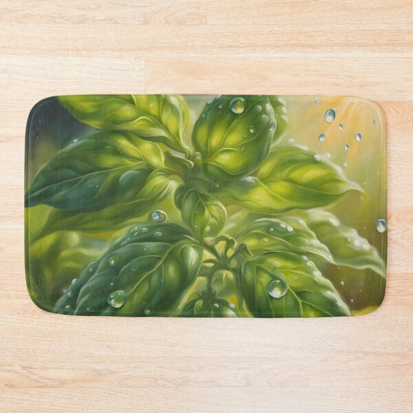 Item preview, Fresh Basil in Glass Vase designed and sold by CalmnessbyChoice.