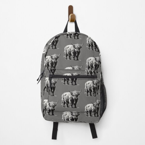 Item preview, Scottish Highland Cow Abstract Retro Sketch designed and sold by MaedK.