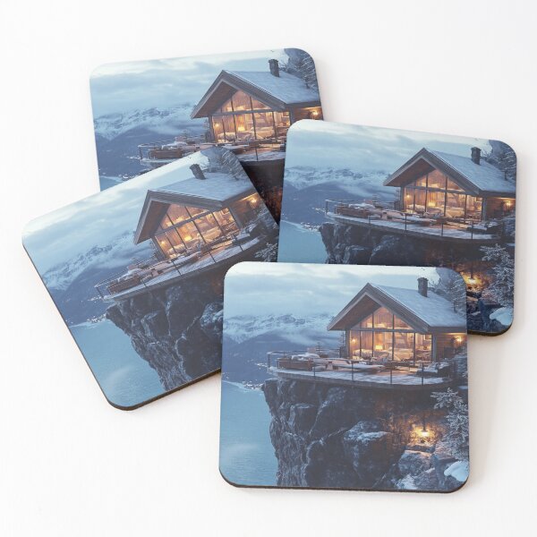 Item preview, Cosy Holidays Art Inspired by Idyllic holiday scenes Cosy Mountain Chalet designed and sold by CDC40.