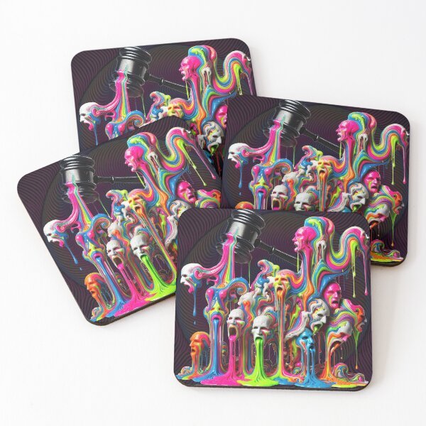 Item preview, Melting Faces of Justice – Psychedelic Judgment Art designed and sold by SHHCreations.