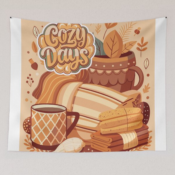 Item preview, THROW BLANKET: COZY DAYS designed and sold by ForeverPrintsOK.