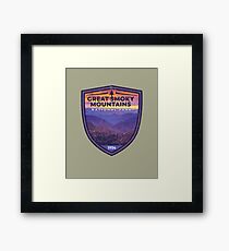 Great Smoky Mountains National Park Vintage Smokies Badge Design Framed Print