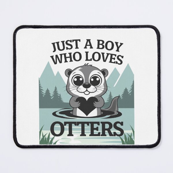 Item preview, Just a boy who loves otters Cute animal funny  designed and sold by JustCrafted.