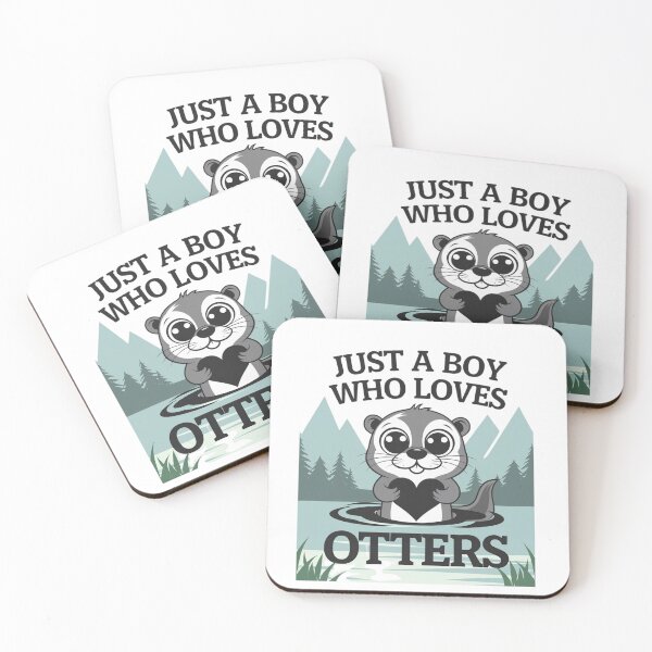Item preview, Just a boy who loves otters Cute animal funny  designed and sold by JustCrafted.
