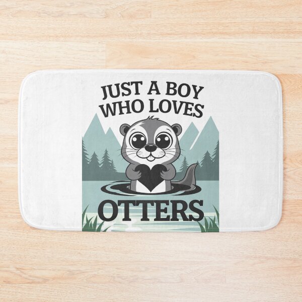 Item preview, Just a boy who loves otters Cute animal funny  designed and sold by JustCrafted.