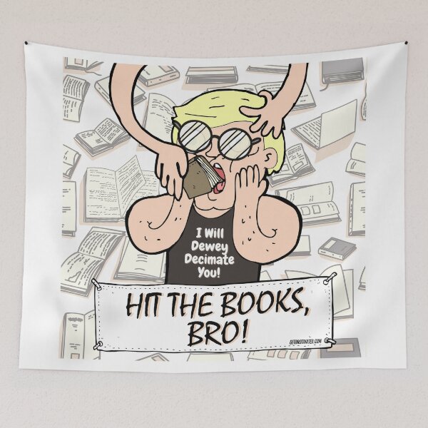 Item preview, Hit The Books, Bro! designed and sold by GetBrotivated.