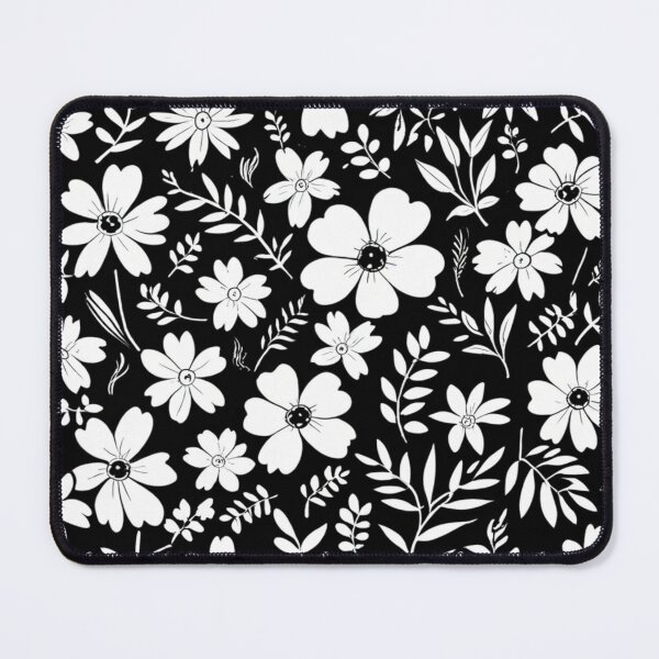 Item preview, White flowers with a black background. designed and sold by TenderSoar.