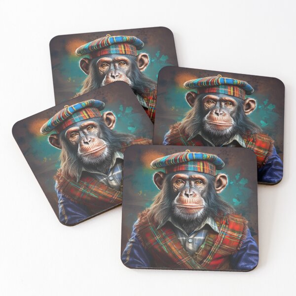 Item preview, Scottish Chimpanzee in Tom O Shanter designed and sold by Boxing Kangaroo Retail Company.