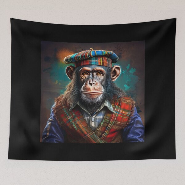 Item preview, Scottish Chimpanzee in Tom O Shanter designed and sold by Boxing Kangaroo Retail Company.