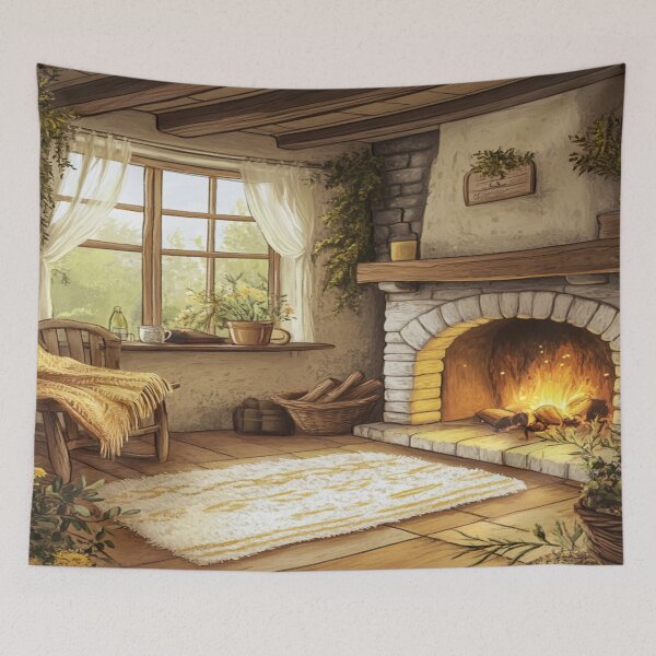 Item preview, Cosy Holidays Art Inspired by Idyllic holiday scenes Cosy Country Cottage designed and sold by CDC40.