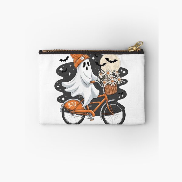 Item preview, Cute ghost riding a bike on Halloween designed and sold by luna--design.