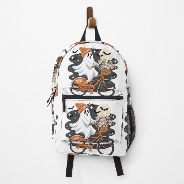 Item preview, Cute ghost riding a bike on Halloween designed and sold by luna--design.