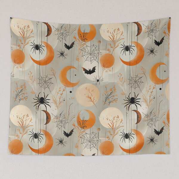 Item preview, Soft Boho Halloween Pattern: Cozy Elegance with a Minimalist Twist designed and sold by DEEPDesignsART.