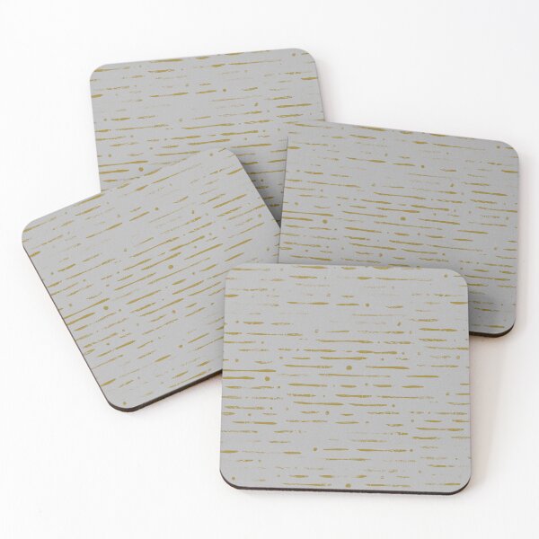 Item preview, Dot-Dash Distressed Pattern - Fog + Ochre designed and sold by Irene Estelle.