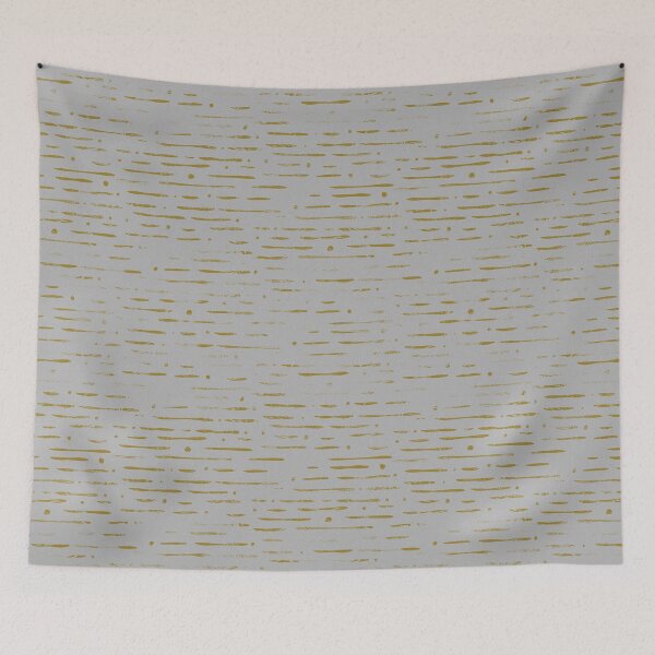Item preview, Dot-Dash Distressed Pattern - Fog + Ochre designed and sold by Irene Estelle.
