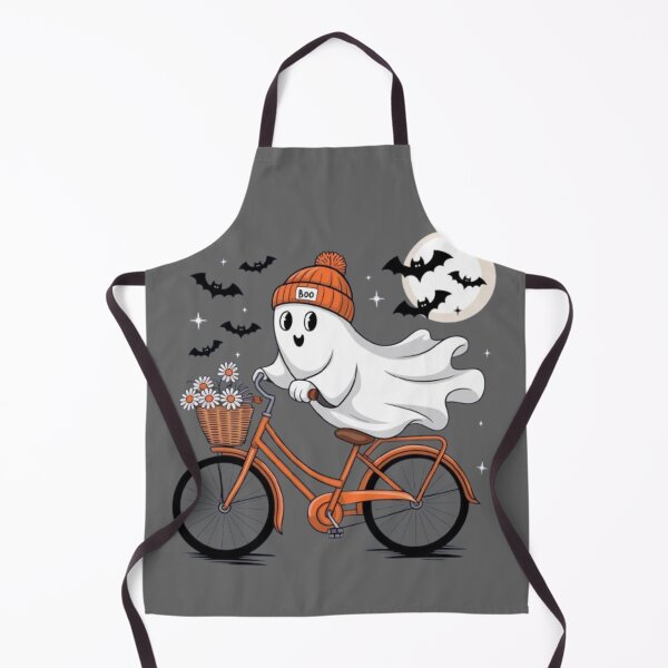 Item preview, Cute ghost riding a bike on Halloween 2 designed and sold by luna--design.