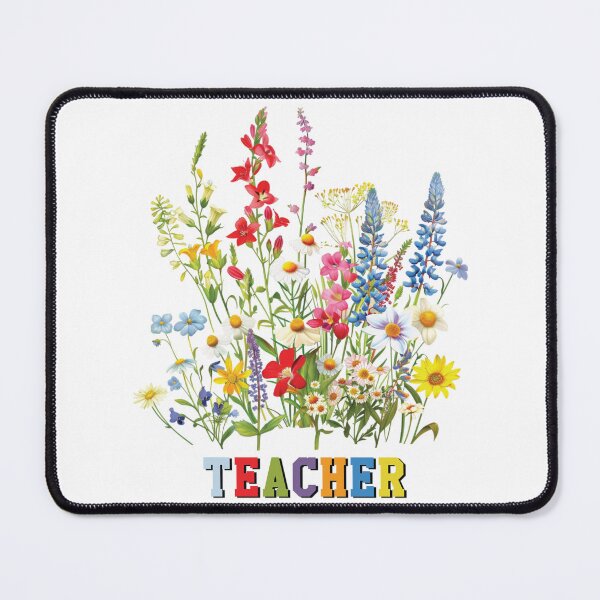 Item preview, teacher with wildflowers, teacher designed and sold by LissethsWorld.