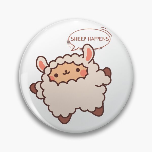 Item preview, Kawaii Sheep, Sheep Happens, Cute Sheep with Phrase designed and sold by mysummerland.
