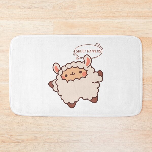 Item preview, Kawaii Sheep, Sheep Happens, Cute Sheep with Phrase designed and sold by mysummerland.
