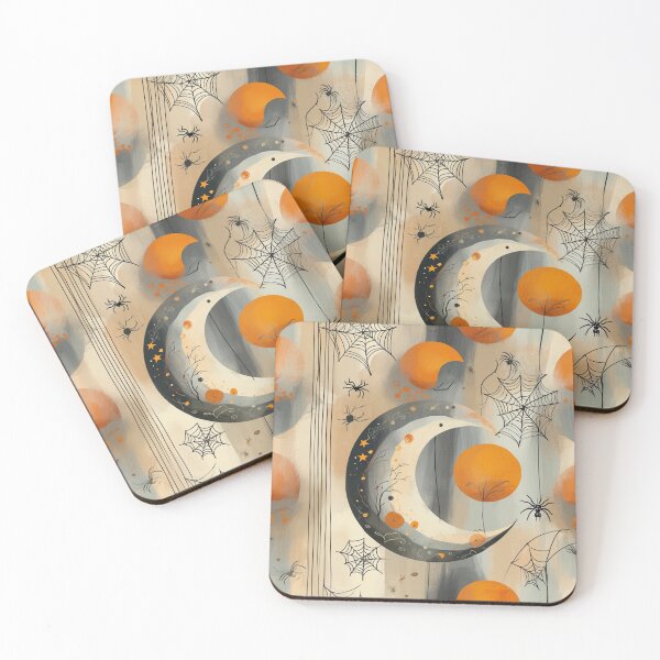 Item preview, Boho Halloween Pattern: Cozy Elegance with a Minimalist Twist designed and sold by DEEPDesignsART.