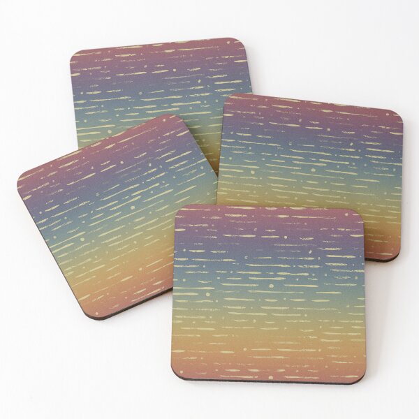 Item preview, Dot-Dash Distressed Pattern - Rainbow Sunset + Gold designed and sold by Irene Estelle.