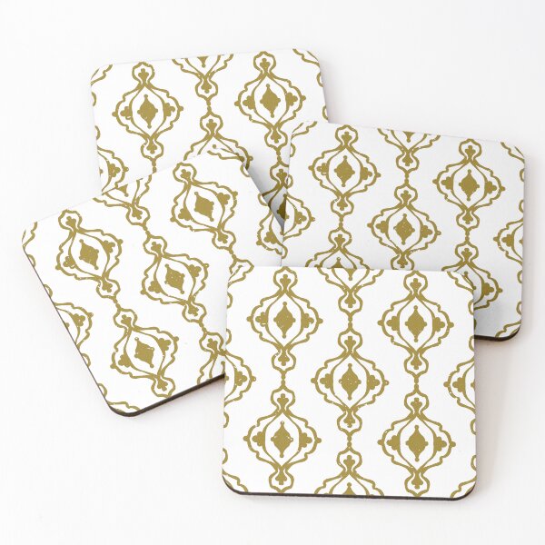 Item preview, Dacha Arabesque Pattern - Snow + Ochre designed and sold by Irene Estelle.