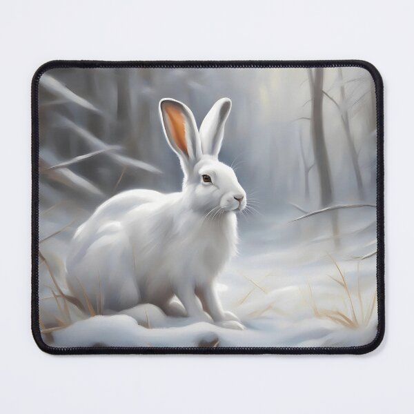 Item preview, White Winter Rabbit in Forest designed and sold by CalmnessbyChoice.