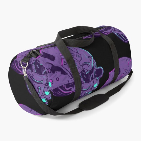 Item preview, Mecha Purple Skull with blue and pink neon designed and sold by efiik.