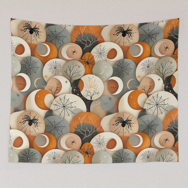 Item preview, Boho Halloween Pattern: Cozy Elegance with a Minimalist Twist designed and sold by DEEPDesignsART.