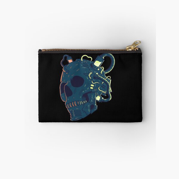 Item preview, Mecha Dark Blue Skull with yellow and orange neon designed and sold by efiik.