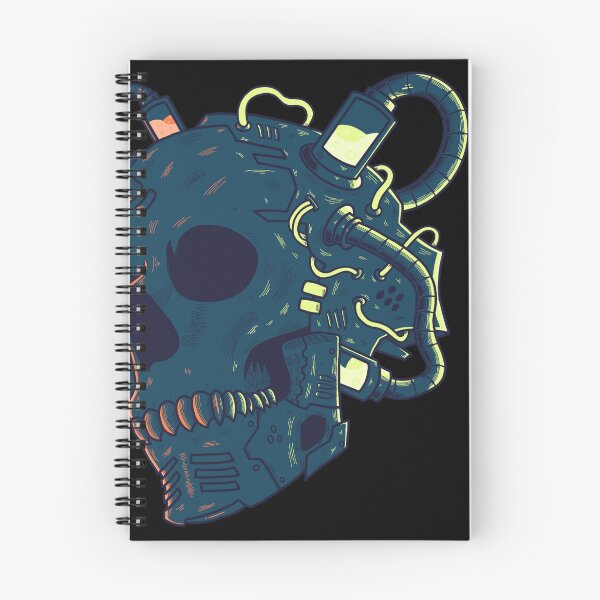 Item preview, Mecha Dark Blue Skull with yellow and orange neon designed and sold by efiik.