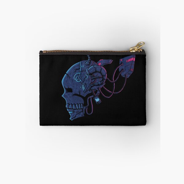 Item preview, Mecha Dark Blue Skull with blue and pink neon designed and sold by efiik.